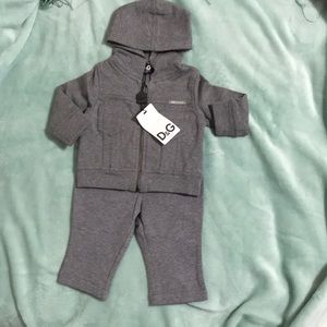 BNWT Girls D&G junior grey tracksuit size 3-6M